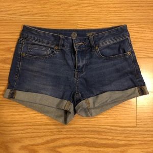 juniors jean shortie shorts